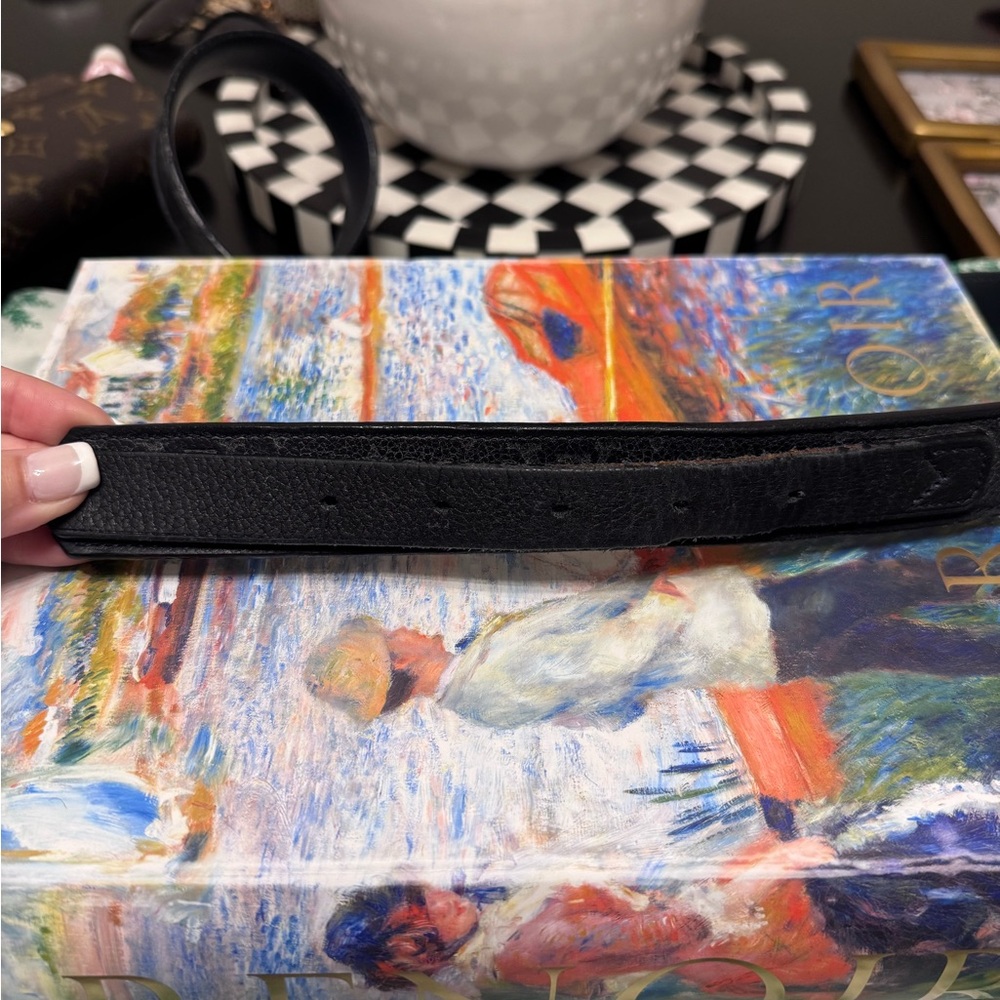 Louis Vuitton Empreinte navy blue belt. - Picture 4 of 8